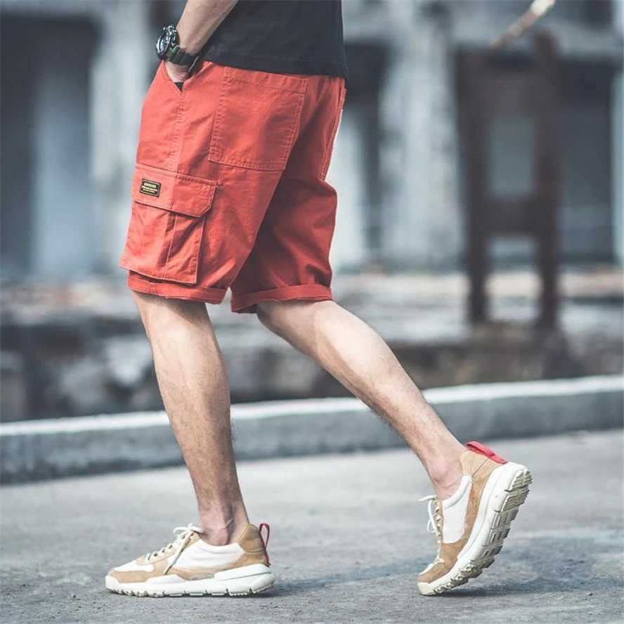 Mens Cargo Shorts with Pockets Baggy Hip Hop Short Pants for Men Cotton Designer Distressed Nylon Elegant Harajuku Loose Clothes W250705