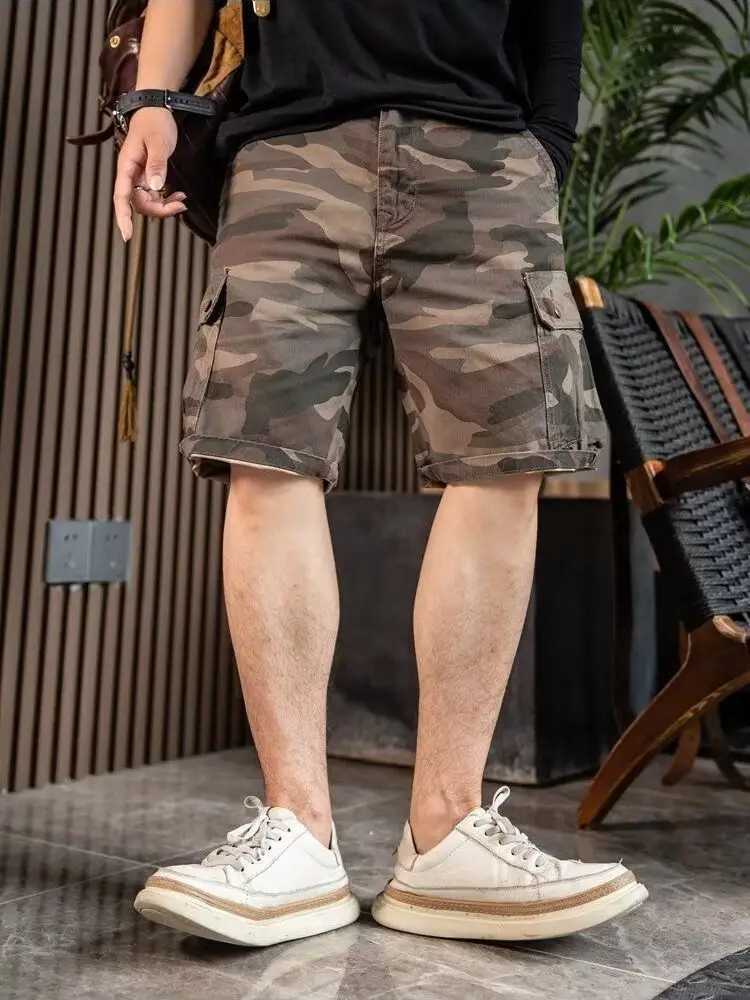 Short Pants for Men Multi Pocket Camouflage Mens Half Cargo Shorts Summer Harajuku Loose Luxury Streetwear Wide Clothes Y2k W250621