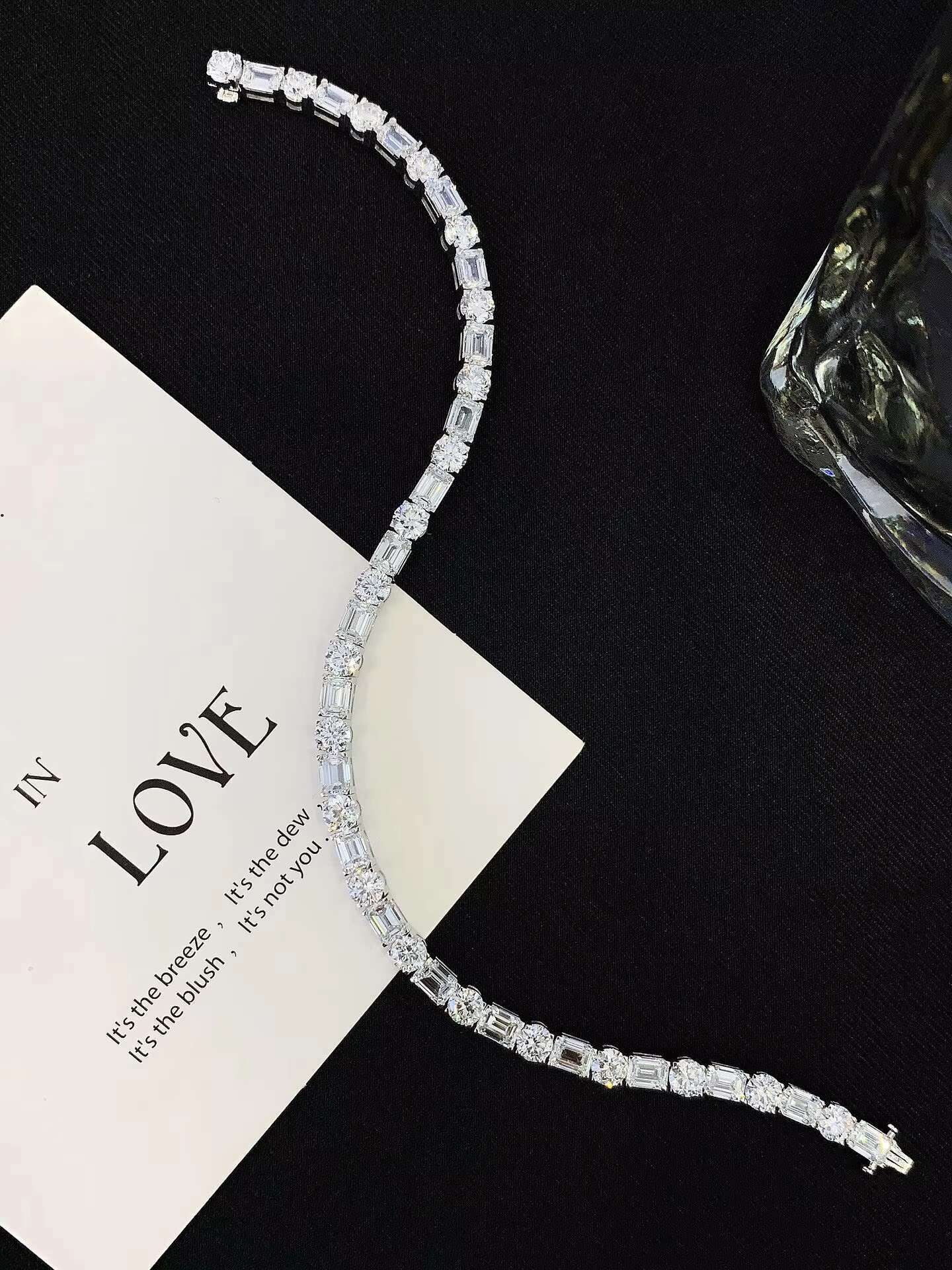 Factory Wholesale 18K Gold Lab Grown Diamond Tennis Bracelet 6.527ct Emerald Cut and 4.843ct/21 Round Cut Lab Diamond Bracelet