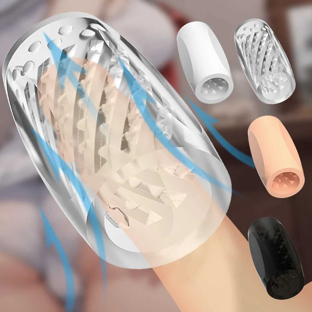 Portable Soft Male Masturbation Cup Vagina Masturbator Stimulating Penis Massager Men Glans Exercise Blowjob Toy Men Adult Goods W250621