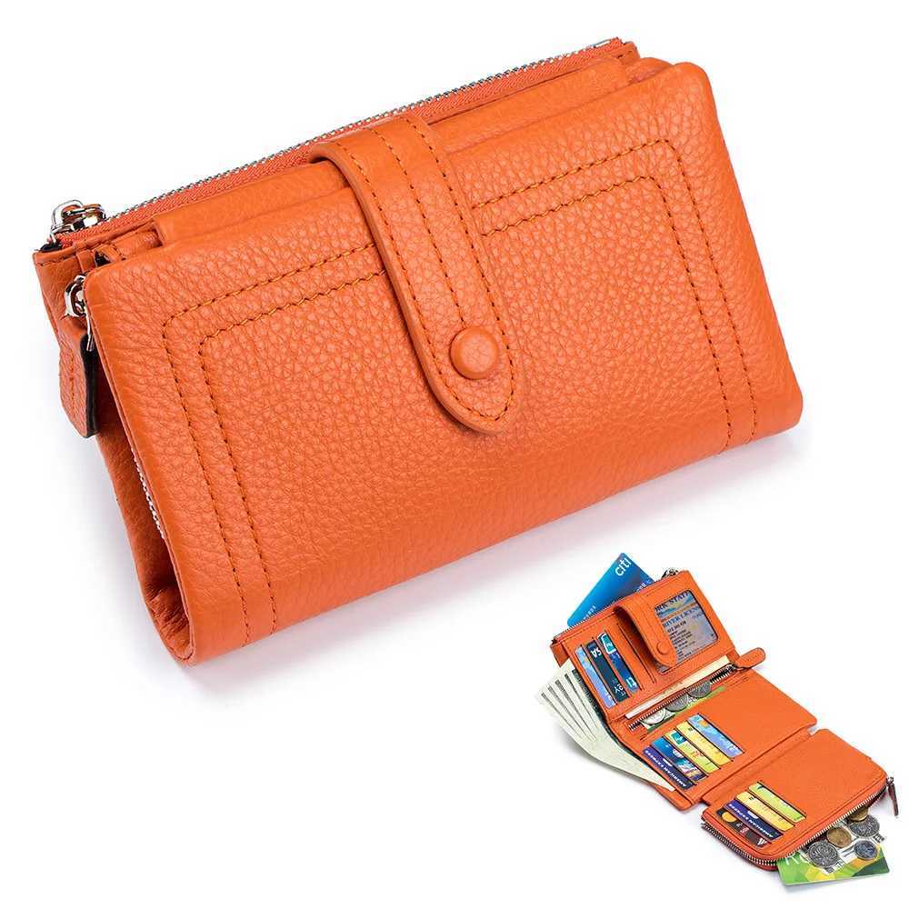Short Genuine Leather Purses for Women Coins and Cards Soft Real Cow Leather Wallet Ladies Card Holder Clutch Money Bag Z250621