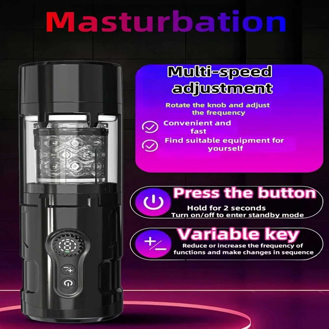 Automatic Sucking Masturbator Male Masturbator 0 vibration and suction modes Oral Sex Adult sex toy 3D Textured pocket cat W250621