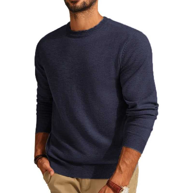 Mens Long Sleeve Sweaters Crew Neck Basic Lightweight Knitted Pullover Shirts Autumn Warm Streetwear Outdoor Jogger Coats Z250621