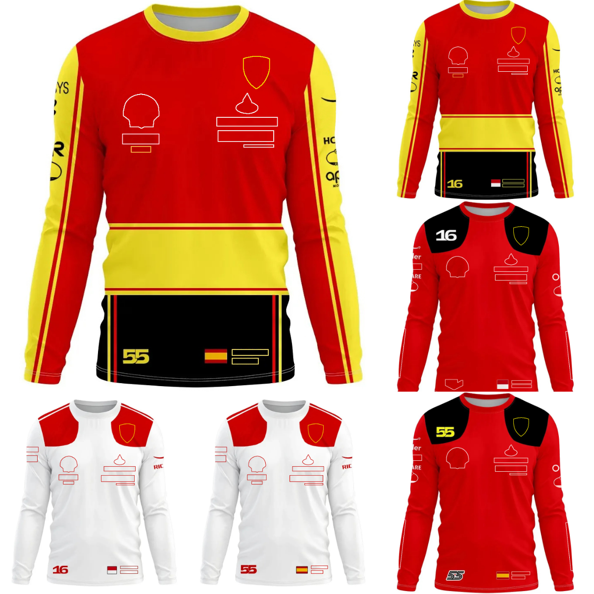 F1 2023 Team Long-sleeved T-shirts Formula 1 Racing Men Women Jersey T-shirt Driver Fans Fashion Spring and Autumn T-shirt Tops