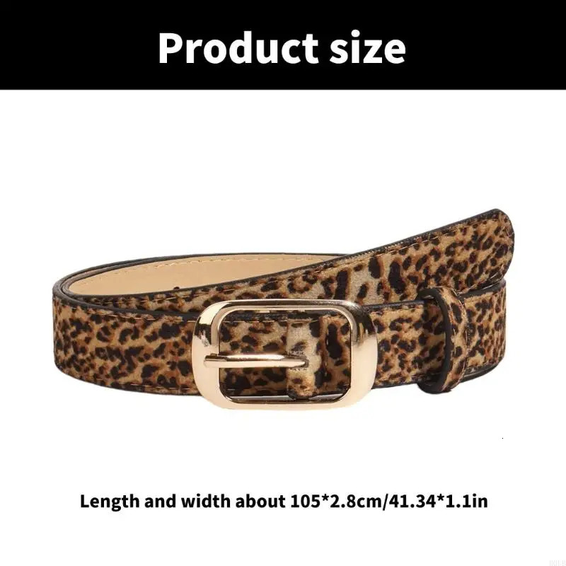 Unique Waist Belt Leopard Print Chain for Cowboy Cowgirl Stylish Buckle Retro Waistband Waist Chain Belt 250617