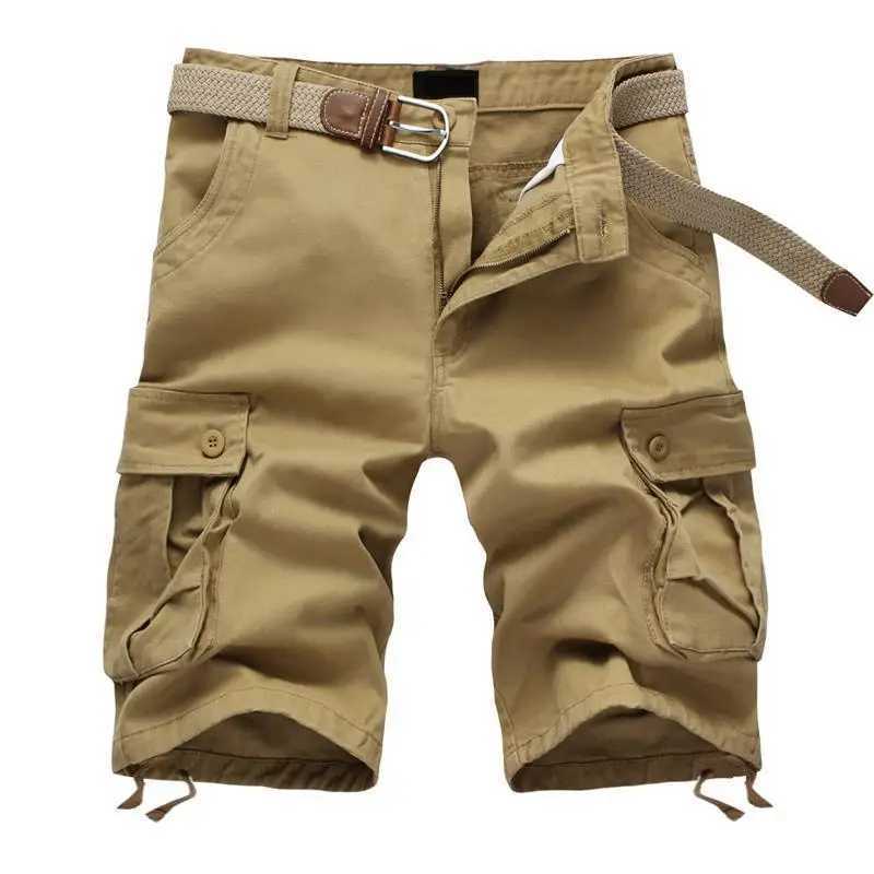 Short Pants for Men with Pockets Green Solid Mens Cargo Shorts Baggy Stretch Clothes Nylon Beautiful Harajuku Loose Elegant Wide W250621