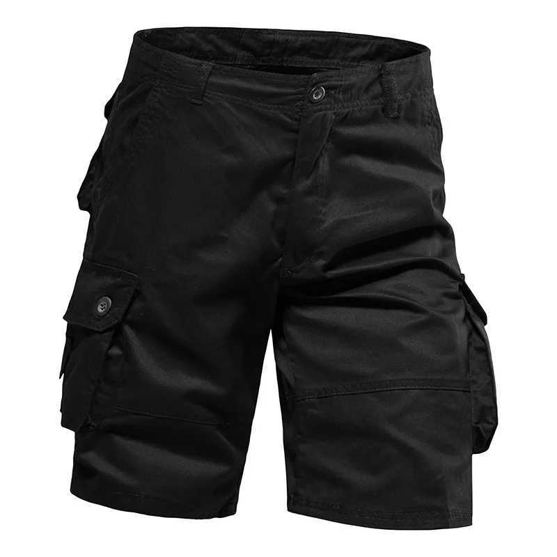 2025 New Summer loose workwear mens sports shorts plus fat plus size casual shorts mens multiple solid colors W250621