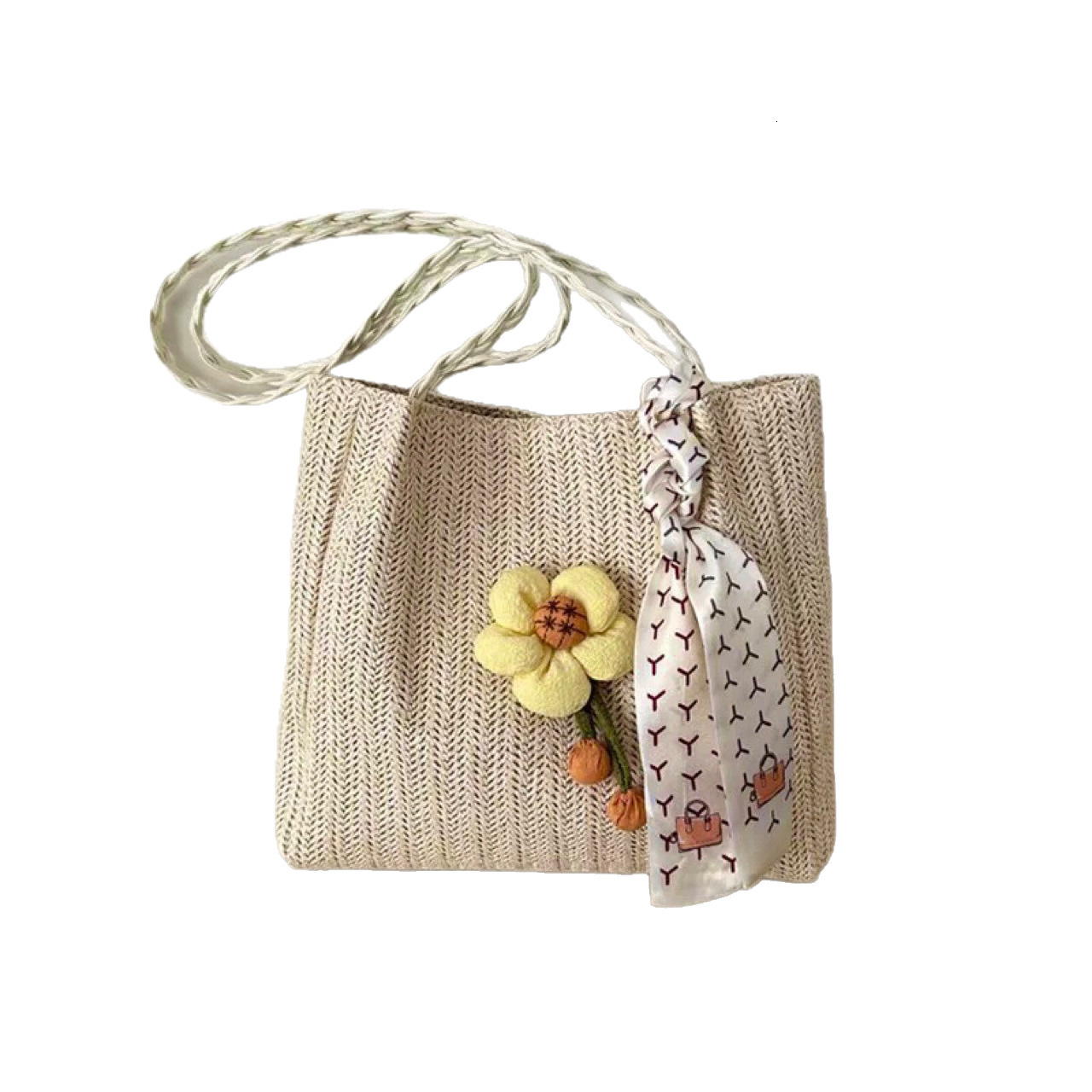 Free shipping designer Summer Trendy Mori Style Large Capacity Bag Women Simple Woven Tote Bag 2025 New Shoulder Bag
