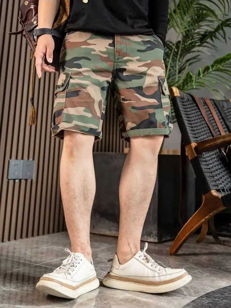 Short Pants for Men Multi Pocket Camouflage Mens Half Cargo Shorts Summer Harajuku Loose Luxury Streetwear Wide Clothes Y2k W250621