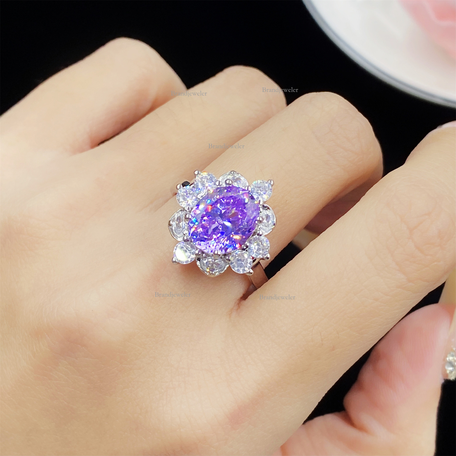 Purple Kunzite Starry Free Delivery Sky Cut Comparable To Ice Flower Full Diamond Open Ring Designer Necklace 2025 New Model For Women Elegant Pendant