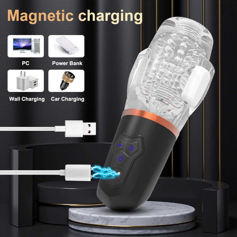 Sucking Vibrating Male Masturbator Real Oral Machine Sex Glans Trainer Penis Vibrator Pocket Pussy Real Vagina Sex Toy for Men W250621