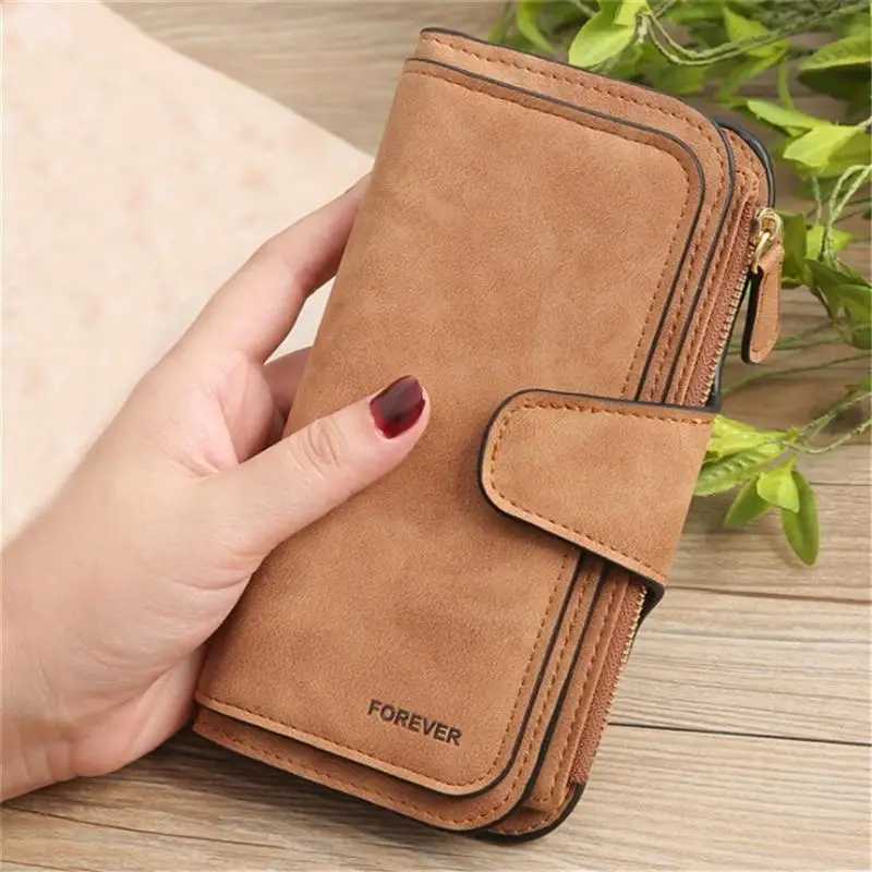 2025 Womens Wallet Pu Leather Female Purse Coins Pocket Card Holder Money Bags Lady Long Clutch Wallet Random Letter Print Z250621