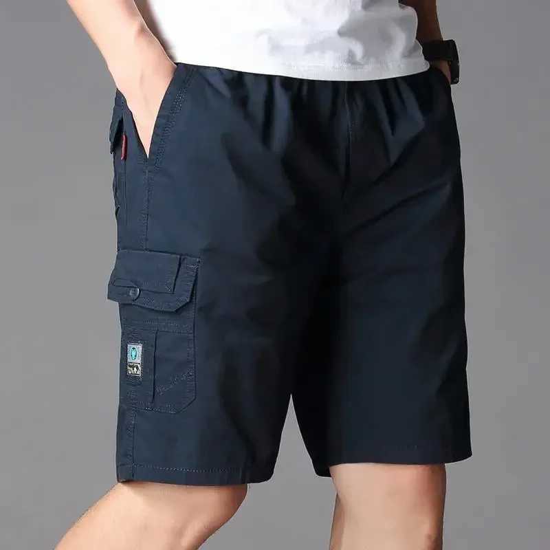 Mens Cargo Shorts with Pockets Oversize Big Size Button Male Short Pants Tall Harajuku Loose Comfortable Luxury Heavy Wide W250621