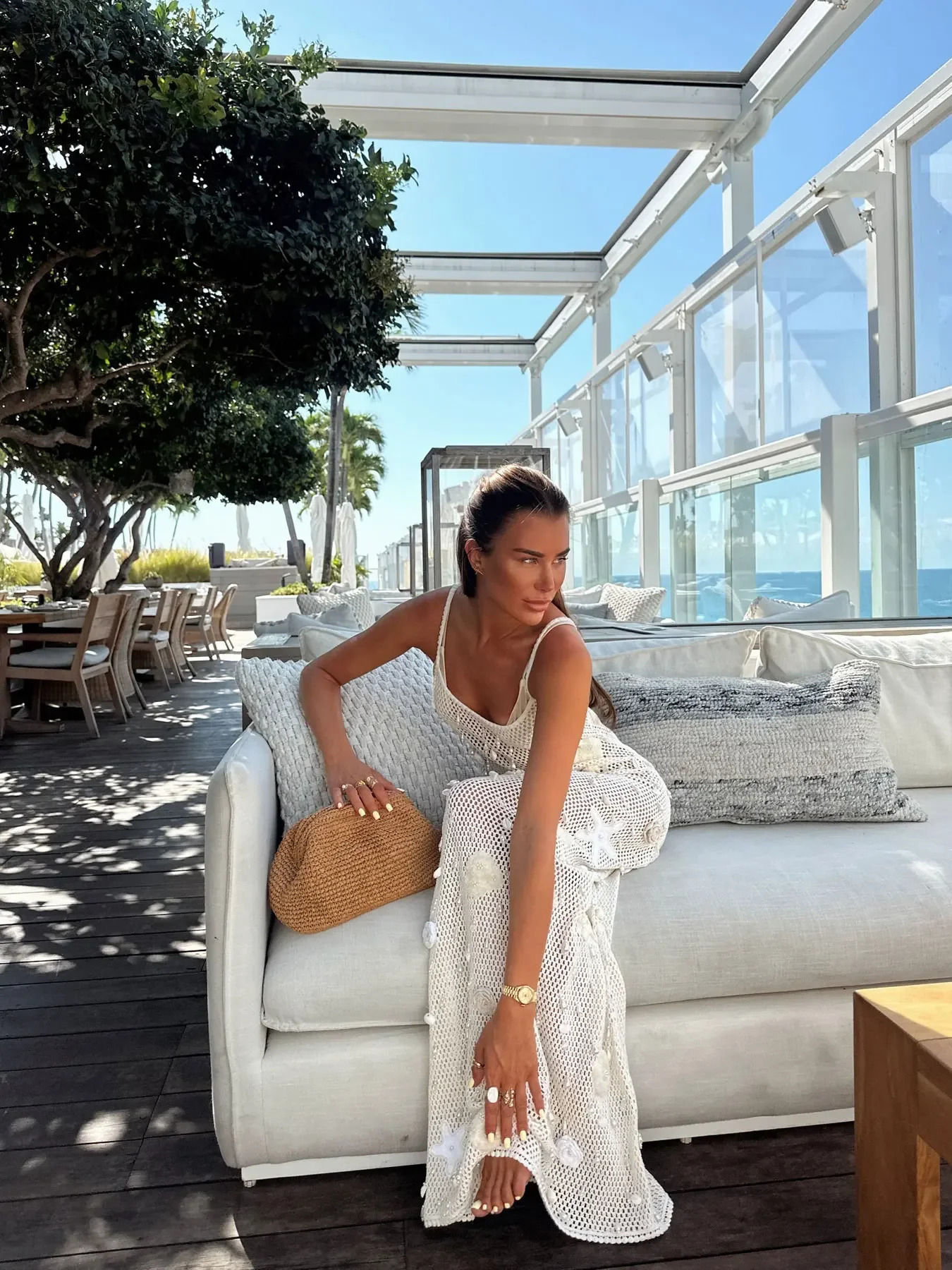 Hollow Out Knit Crochet Maxi Dress Women Summer Sleeveless Cover Up Elegant Slim Maxi Dresses Holiday Beach Party Long Dress 250617