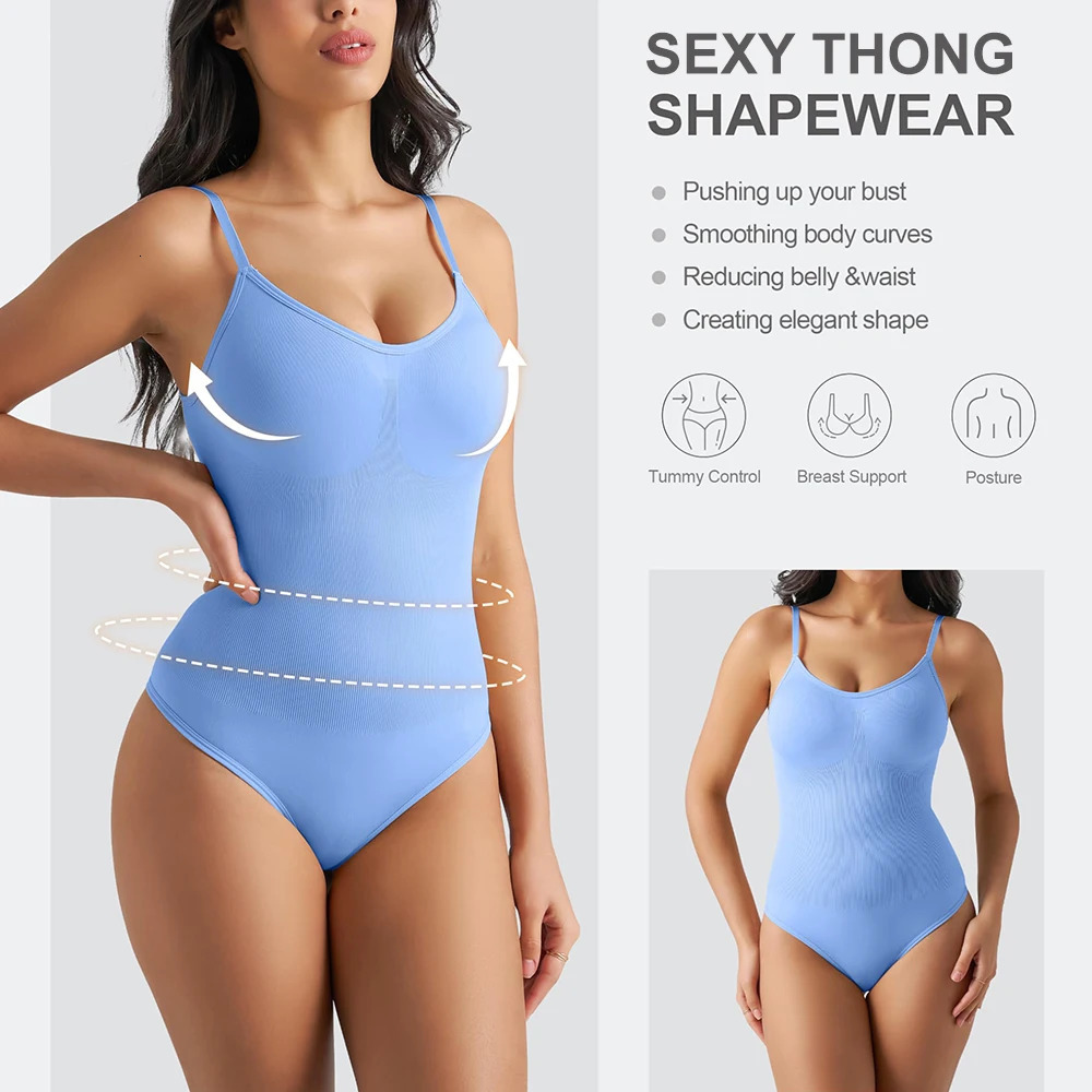 Bodysuit Women Shapewear Tummy Control Butt Lifter Body Shaper Smooth Invisible Under Dress Slimming Underwear Low Neck Jumpsuit 250617