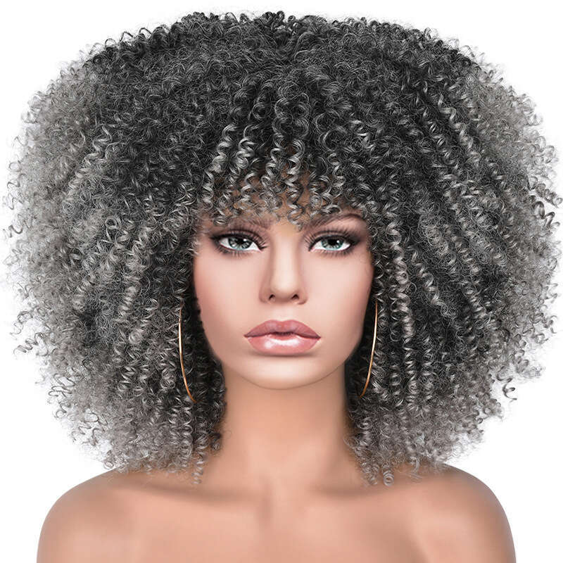 New Short For Women, Small Curly Hair, Explosive Wig, Wigs Rose Net Synthetic Fiber Wig