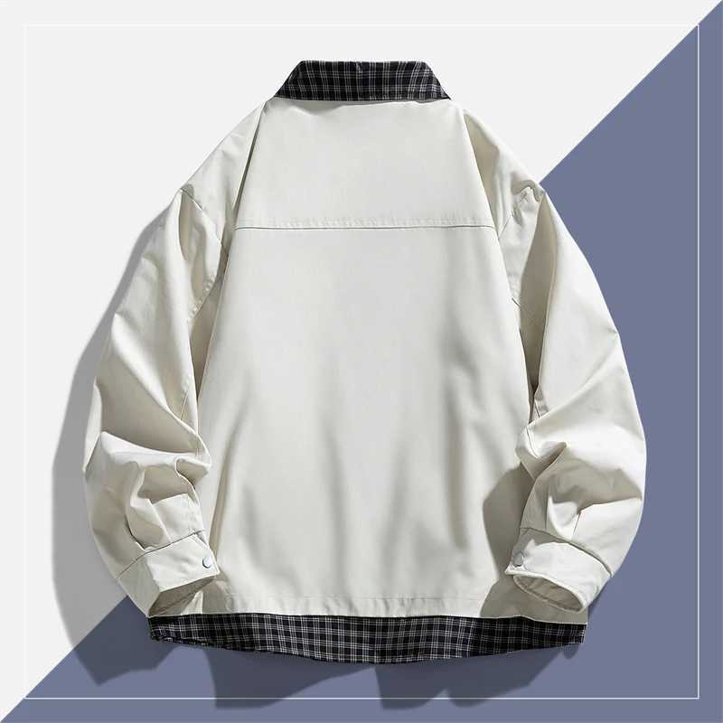 Mens Spring Autumn Outdoor High Quality Fake Two-piece Windproof Breathable Jacket Comfortable Multi-functional Trendy Coat XJ250621
