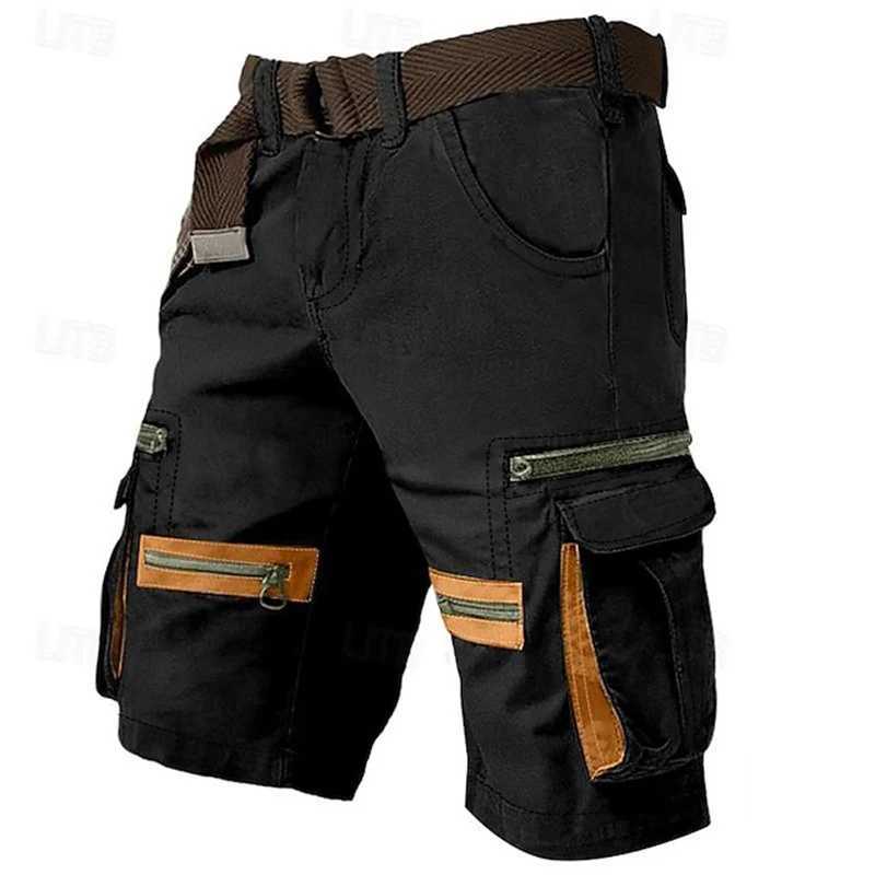 Outdoor Leisure Breathable Loose Cargo Shorts Men Summer New Fashion Multi Pockets Patchwork Shorts For Mens Vintage Short Pants W250621