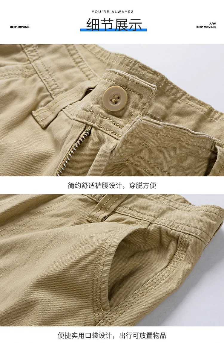 2025 New Summer mens fashionable multi pocket workwear shorts thin casual fashion mens casual shorts military shorts W250621