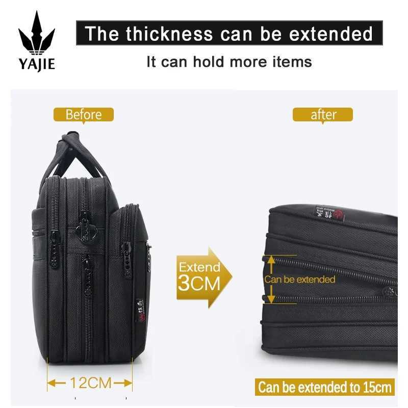 Business mens briefcase canvas waterproof large capacity 15.6 inch laptop bag work bag business bag official office bag Z250621