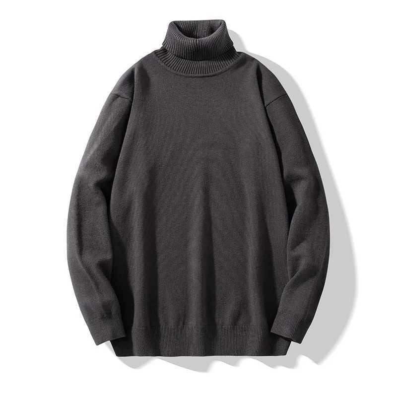 Autumn Winter Mens Mink Velvet Turtleneck Sweater Casual Knitting Pullovers White Black Knitwear Long Sleeve Sweater Pullover Z250621