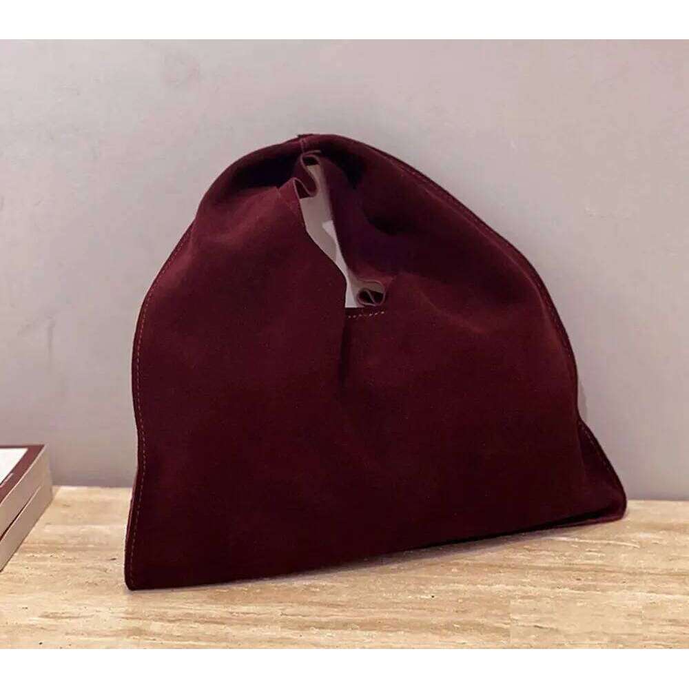 Customize Suede Bag Mini Tote Vintage Genuine Leather Luxury Bag from Italy Blue Wine Red Coffe Brown Nubuck Women Wallet Purse-Few Stock