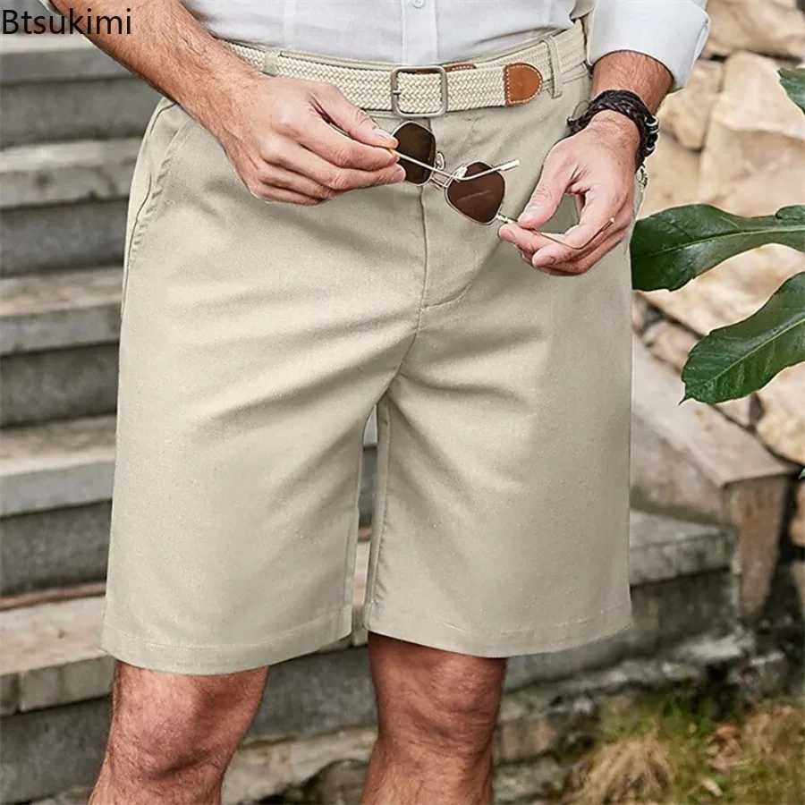 2025 Mens Summer Casual Shorts Cotton Cargo Shorts Multi-pockets Loose Design Daily Outdoors Hiking Golf Shorts Streetwear Male W250621