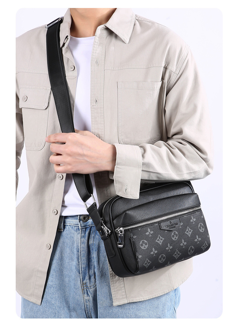 Free Shipping Designer Bag, Men's Crossbody Bag, Fashionable Leather Business Briefcase, Casual Commuting Luxury Bag, Crossbody Bag, Men's W