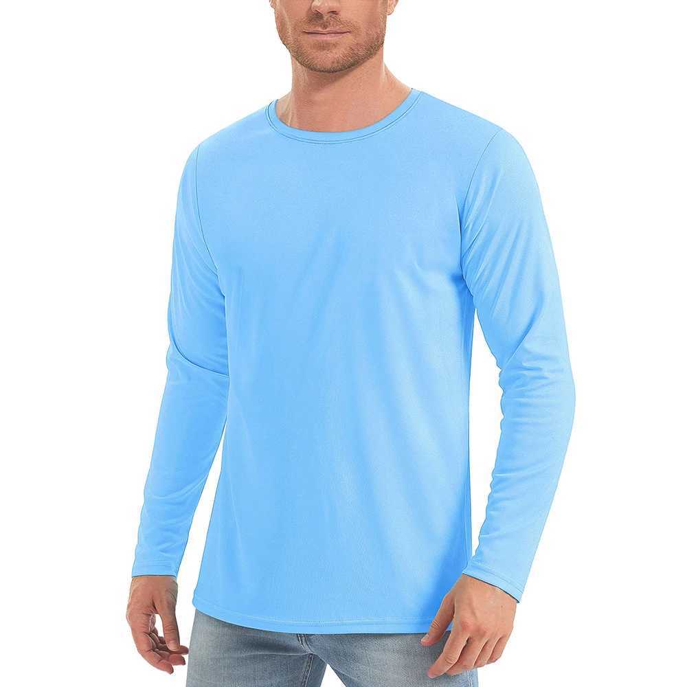 Sun Protection T-Shirts Mens Long Sleeve Loose Casual UV-Proof T-Shirts Breathable Quick Dry T shirts Male For Hiking Fishing XJ250621