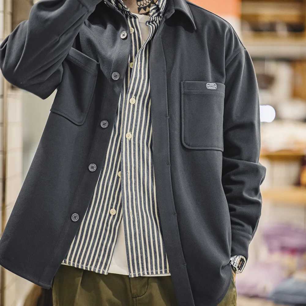 Maden Casual 400g Heavyweight Pocket Shirt Jackets Male Fashion Loose Vintage Outerwears 2023 Autumn Mens Amekaji Workwear XJ250621