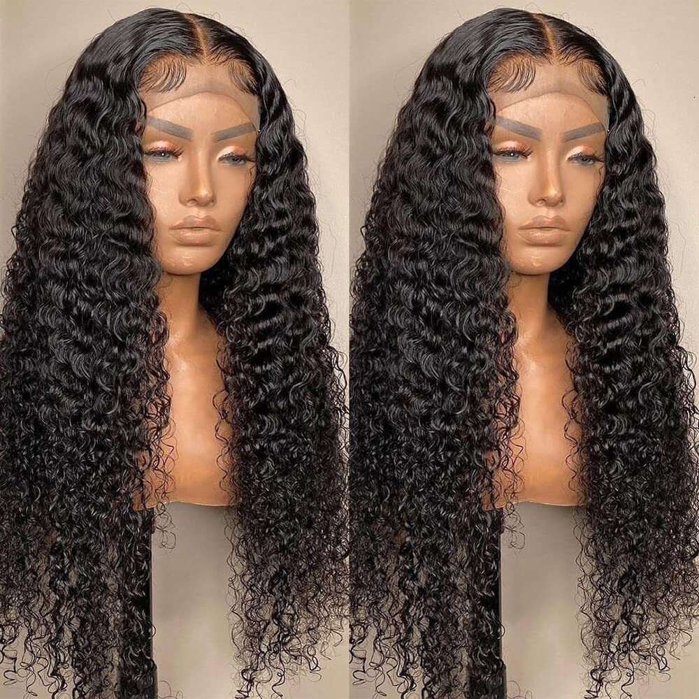 New Women's Fashion Small Long Curly Hair Black Wig Cap