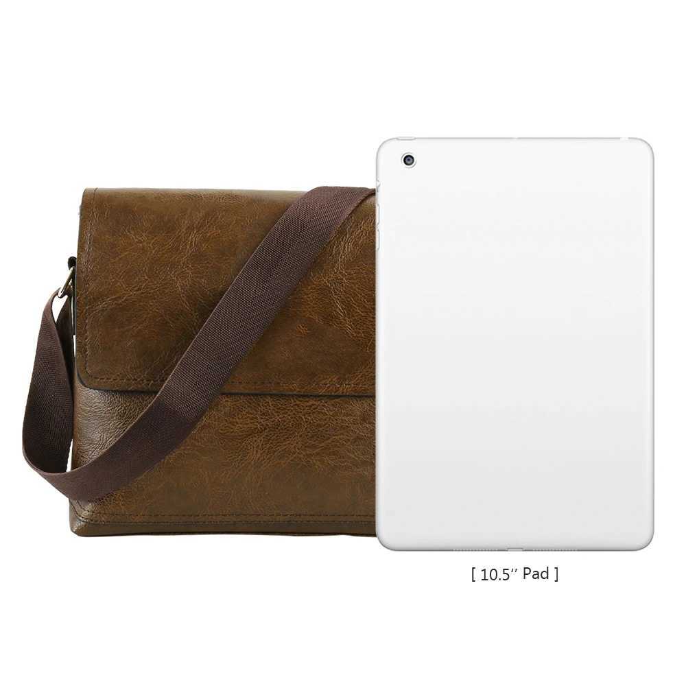 Mens Shoulder Bag PU Leather Adjustable Suspender Crossbody Bag Large Capacity Business Flap Messenger Bag Fashion Travel Bag Z250621