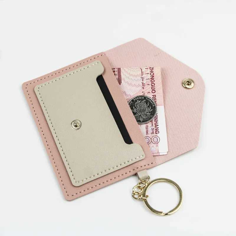 Fashion Slim Leather Wallet Business Holder Short Purse Leather ID Card Holder Candy Color Bank Multi Slot Card Case Z250621