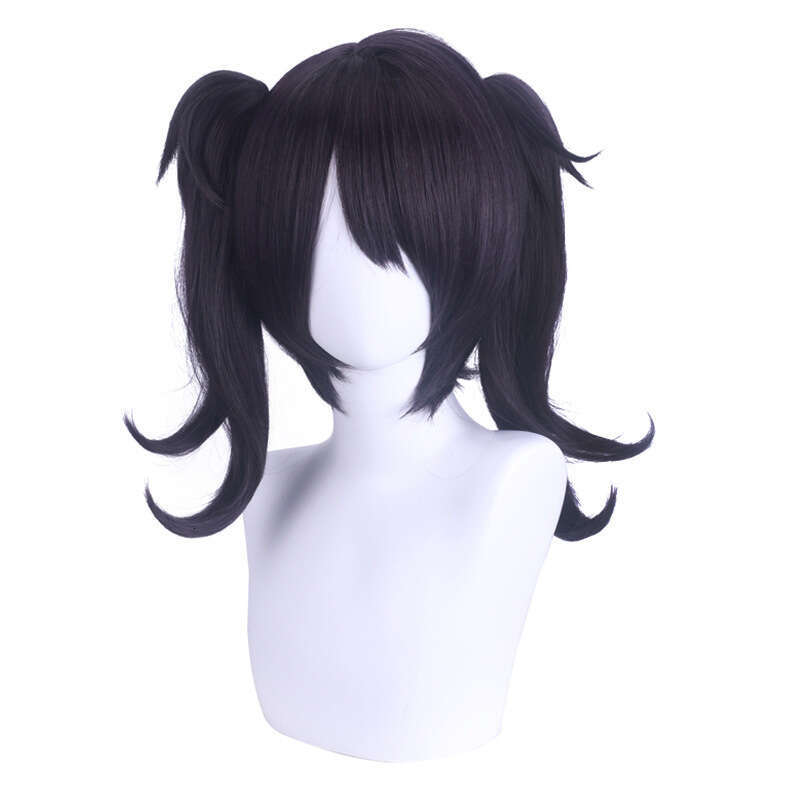 Anime Streamer Girl Heavy Dependence Super Tian Jiang Tang Black Double Ponytail Cosplay Wig