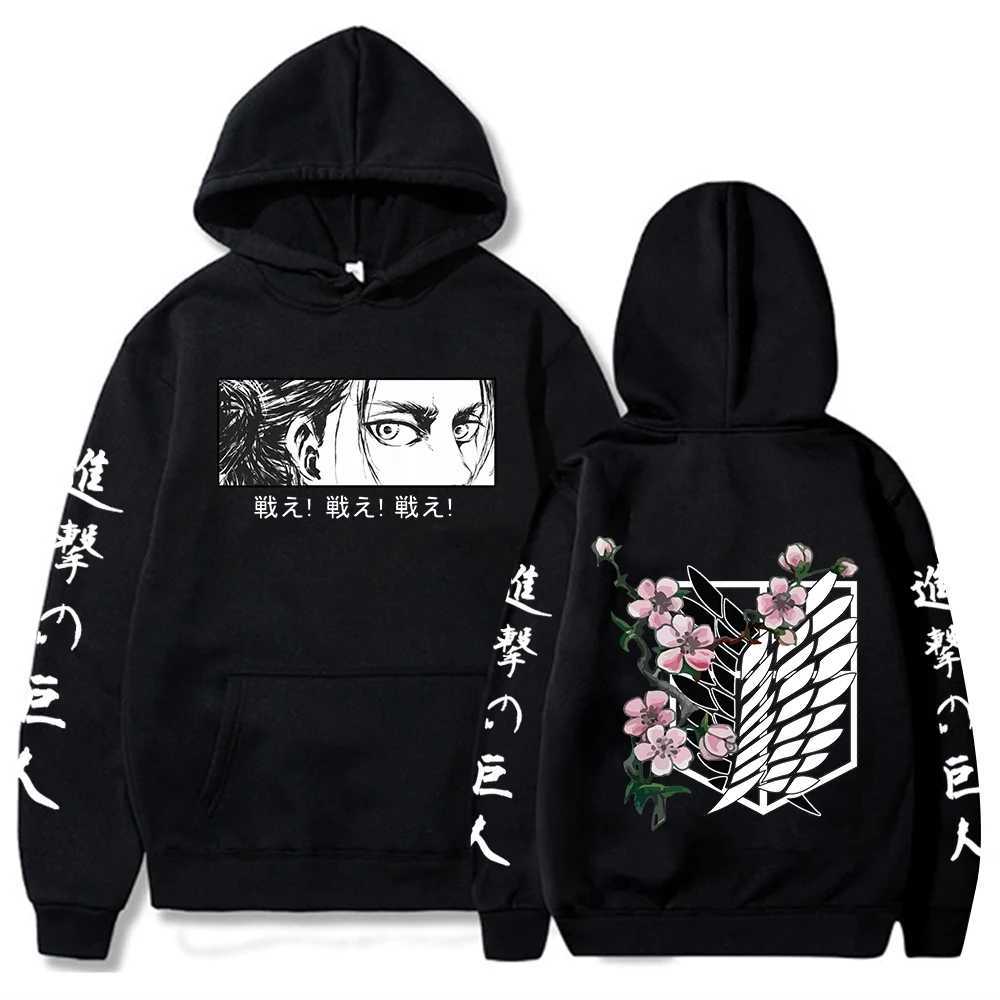 Hot Anime Attack on Titan Hoodie Harajuku Pullover Tops Men Women Sweatshirt Fans Gift XJ250621