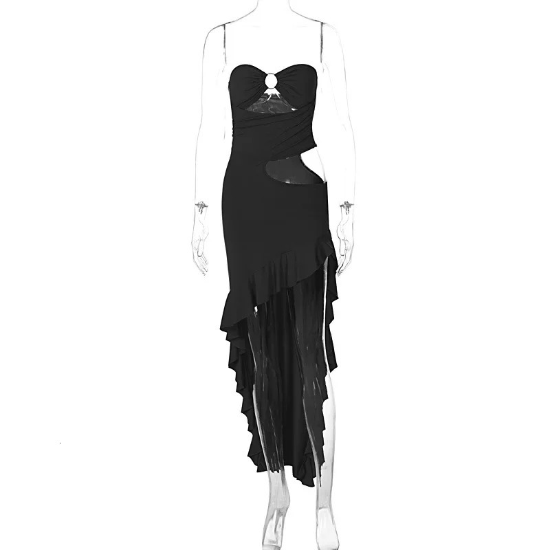 Womens Irregular Dresses Sexy Spice s Womens Sleeveless Hollow Out Unruly Dresses Party Streetwear Nightclub Dresses 250617