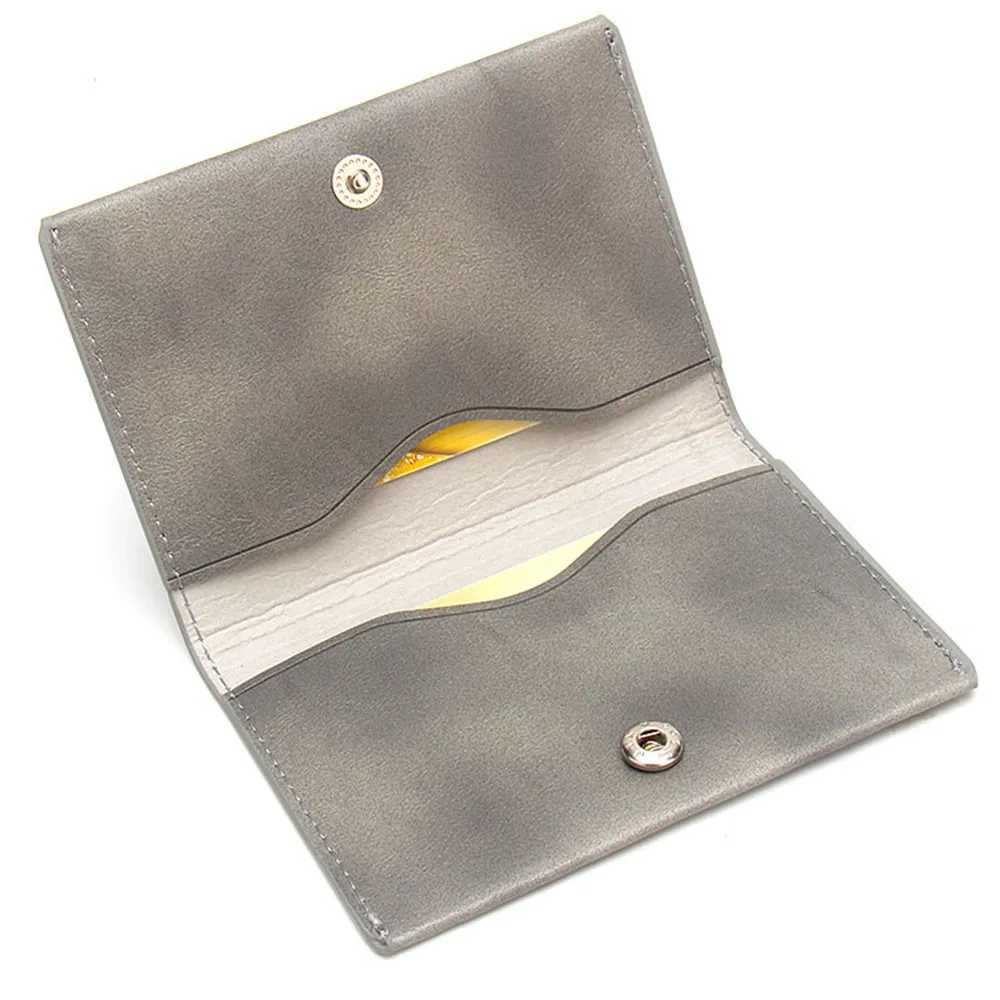 Thickened PU Leather Wallet 3 Cards Slot Credit ID Card Holder Purse Money Case for Men Women Fashion Bag Business Card Cover Z250621