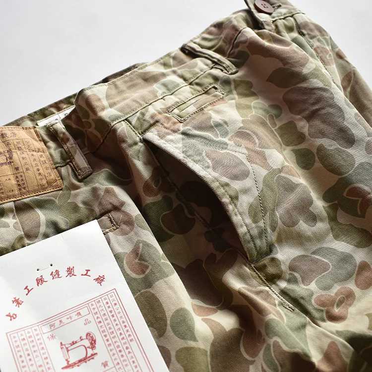 Summer Mens Vintage Americana Shorts Heavy Washed Desert Camouflage Cargo Shorts| Distressed Workwear Style 5-Inch Inseam W250621
