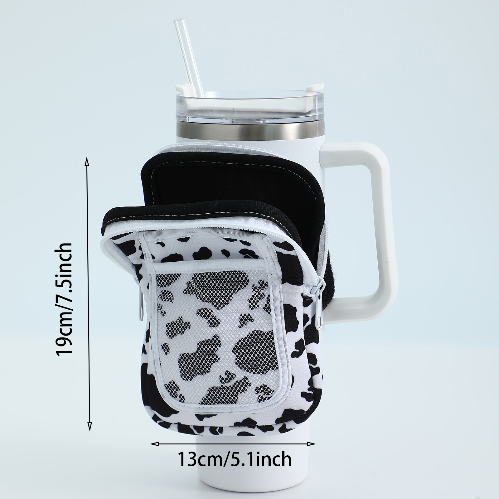 Multi-coloured water bottle bag, matching accessories for 40oz, 30oz with pockets, suitable for a variety of uses, suitable for outdoor sports holiday