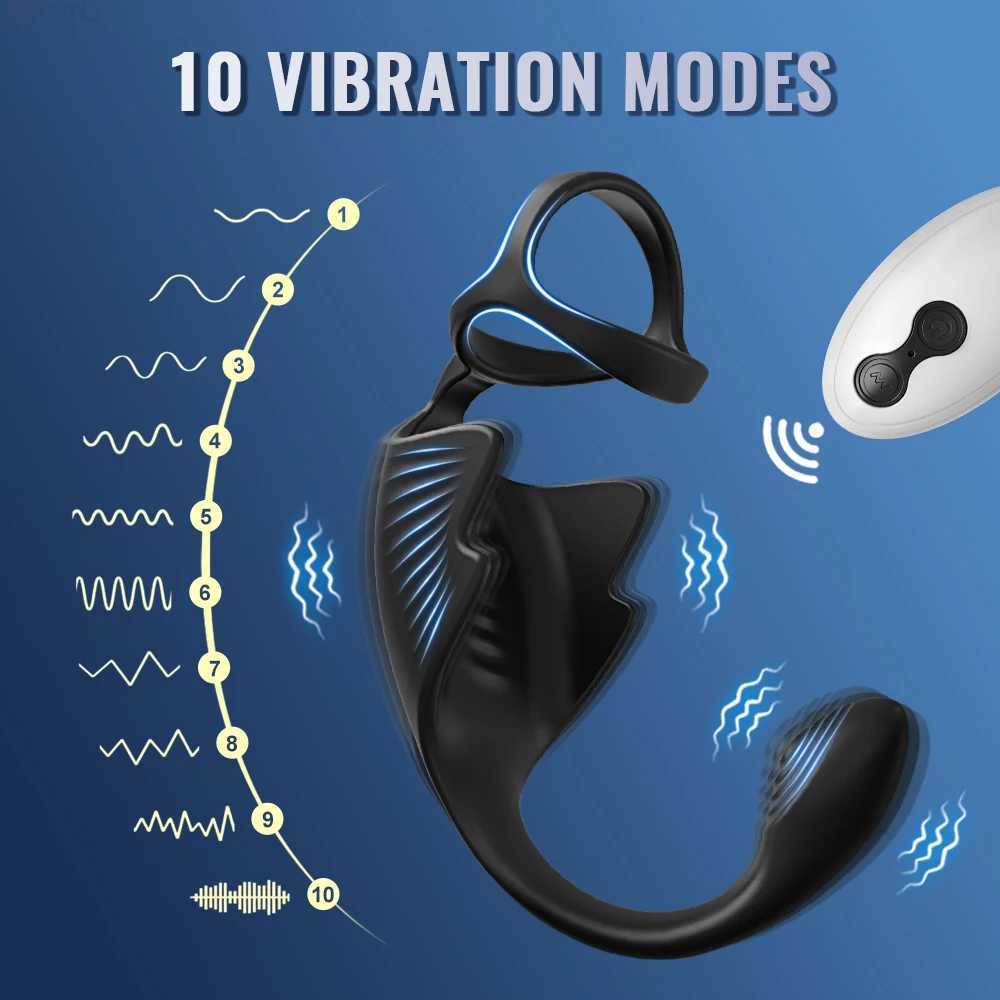 Vibrating Butt Plug Cock Ring for Men Remote Control Anal Vibrator Prostate Massager Gay Anal Plug Adult Goods Sex Toy for Men W250621