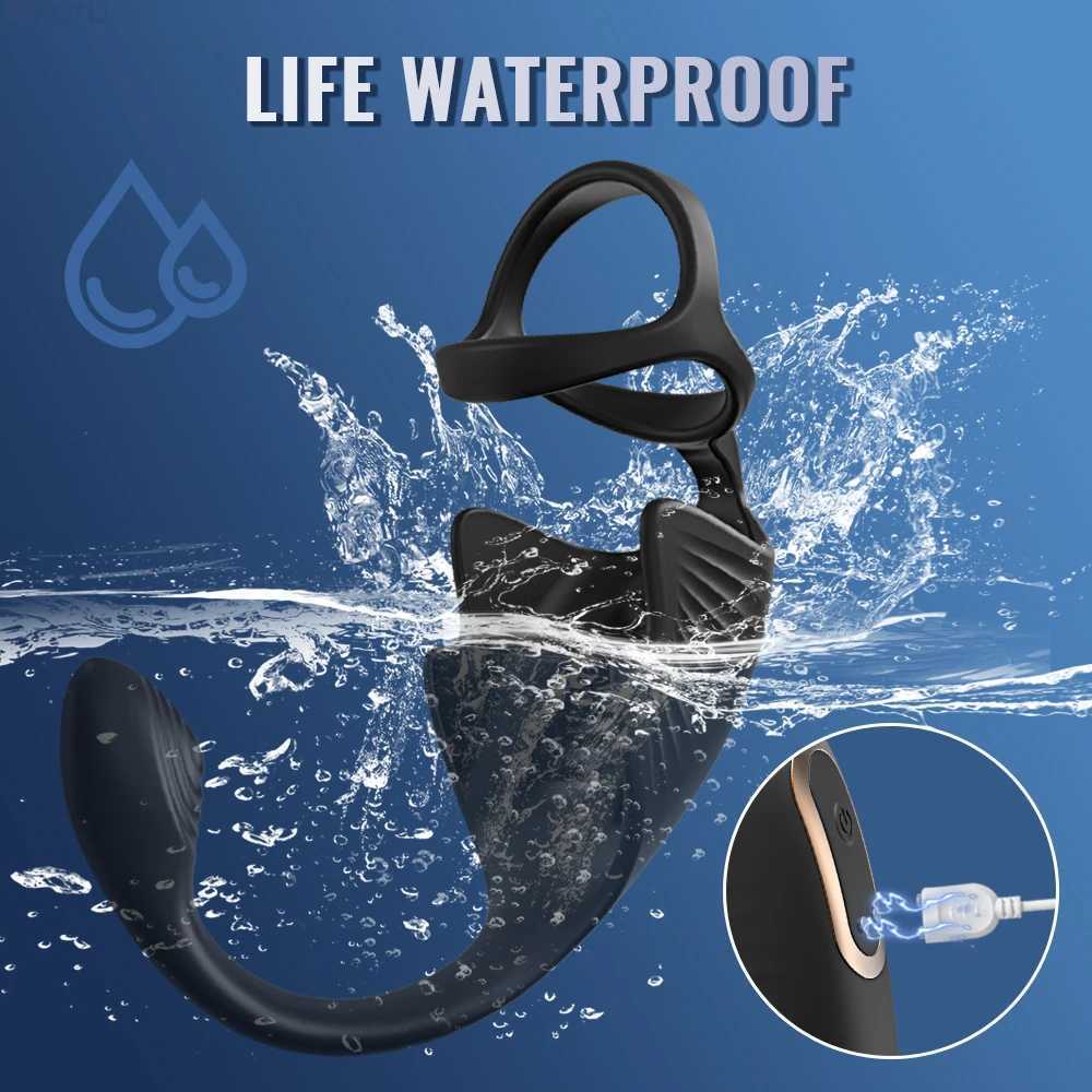 Vibrating Butt Plug Cock Ring for Men Remote Control Anal Vibrator Prostate Massager Gay Anal Plug Adult Goods Sex Toy for Men W250621