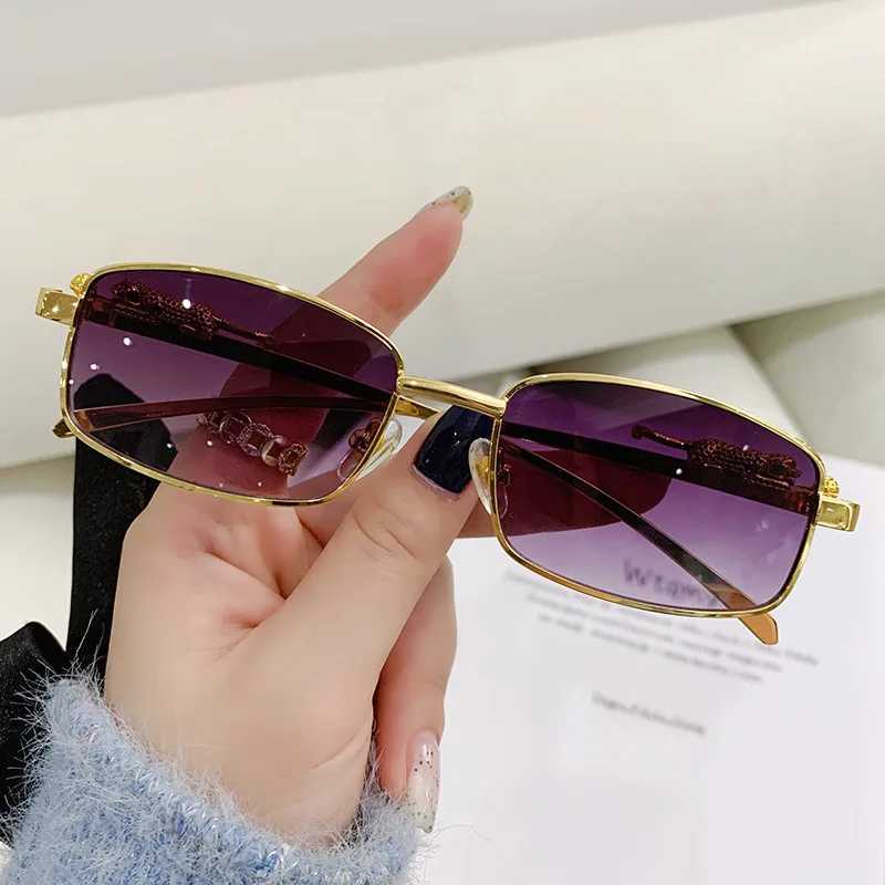 New Rimless Sunglasses Rectangle Fashion Popular Women Shades Small Square Sun Glasses For Men Summer Traveling UV400 Eyewear W250621