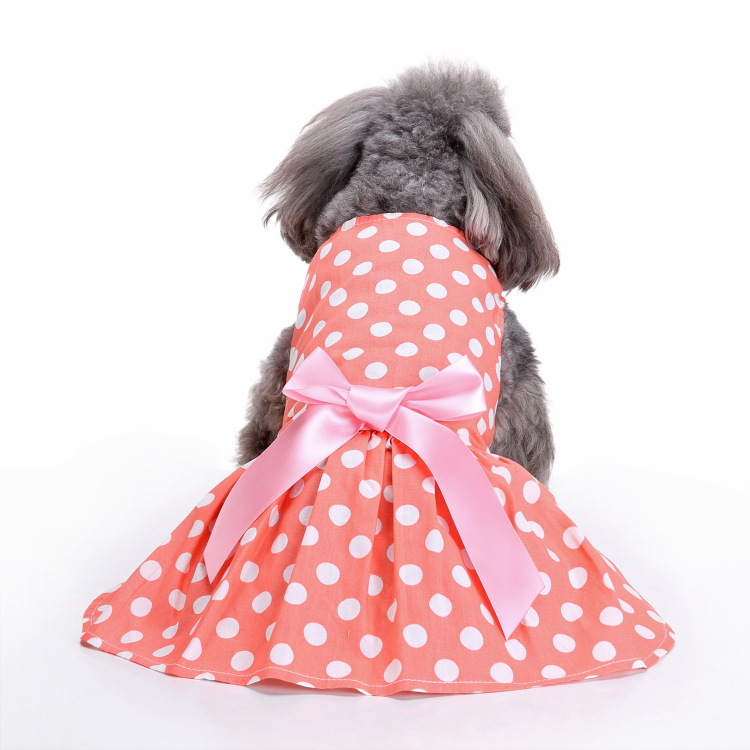 Sweet Dog Clothes Girl Dog Dresses Floral Puppy Dress Pet Cat Princess Bowknot Clothes Cute Puppy Summer Outfits for Small Dogs, Cat, Yorkshire Terrie