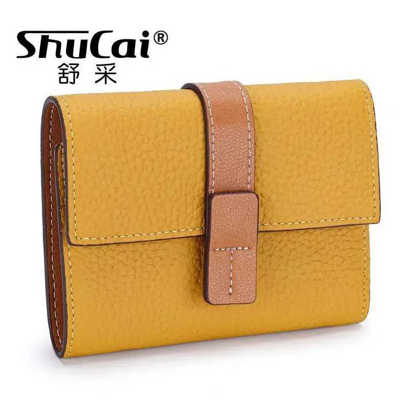 Short Wallet Women Purses Fashion Coin Purse Card Holder Wallets Female Genuine Leather Wallet Clutch Bag Z250621
