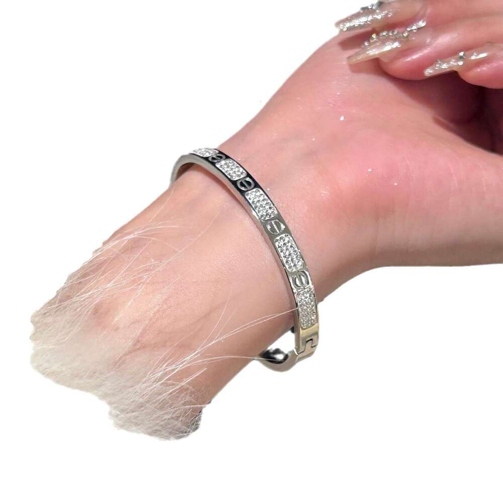 designer Titanium Steel Zircon Geometric Bracelet 2025 New Fashion Light High-end Sense Temperament Jewelry