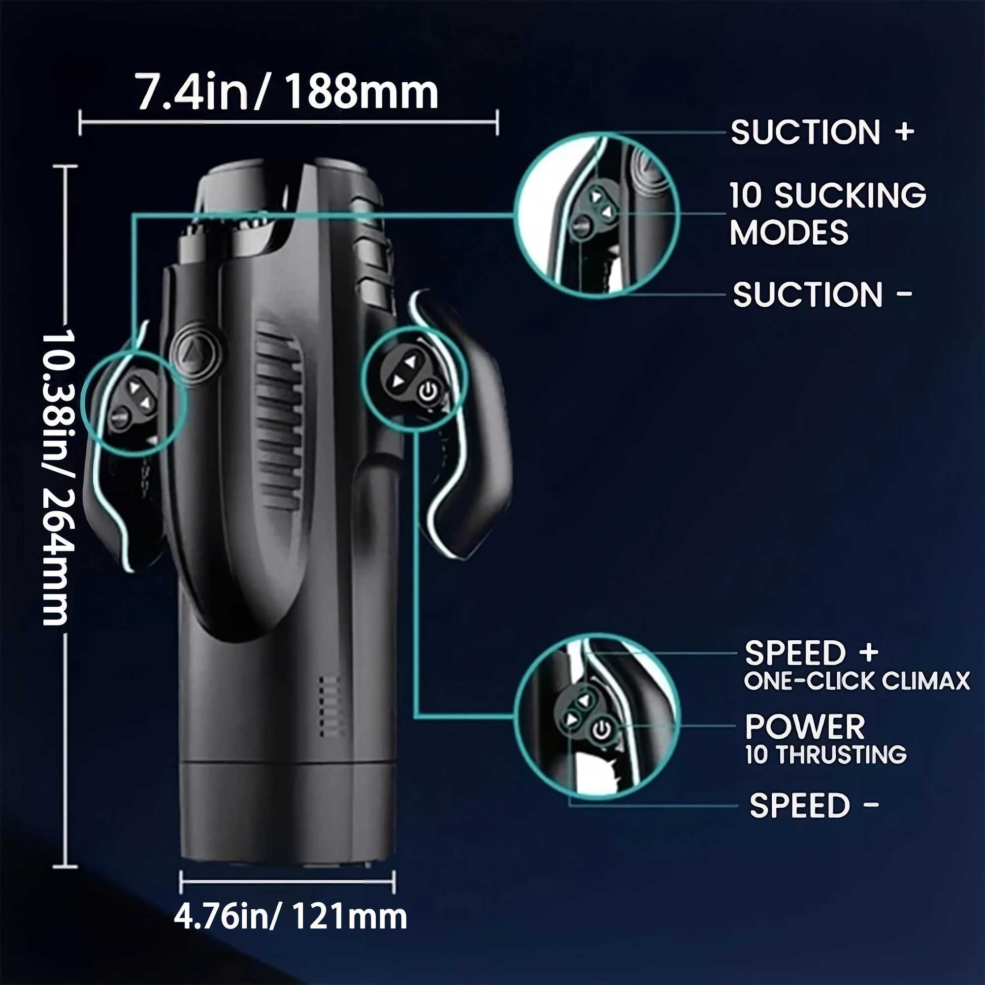 Bermuda Masturbator Powerful Vacuum Sucking Blowjob High-Speed Piston Telescopic Heating Male Masturbation Cup Sex Toys for Men W250621