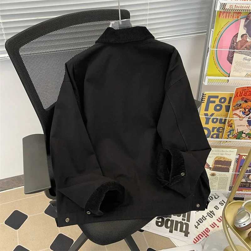 Autumn Vintage Cityboy Lapel Coat Minimalist Commuting Workwear Jacket Mens American Clean Fit Retro High-end Oversized Jacket XJ250621