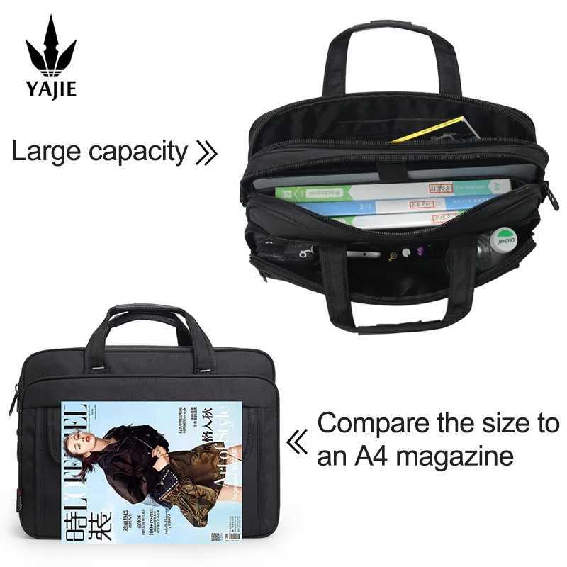 Business mens briefcase canvas waterproof large capacity 15.6 inch laptop bag work bag business bag official office bag Z250621