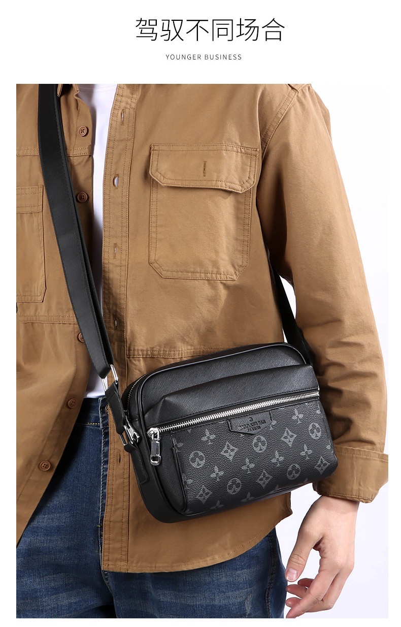 Free Shipping Designer Bag, Men's Crossbody Bag, Fashionable Leather Business Briefcase, Casual Commuting Luxury Bag, Crossbody Bag, Men's W