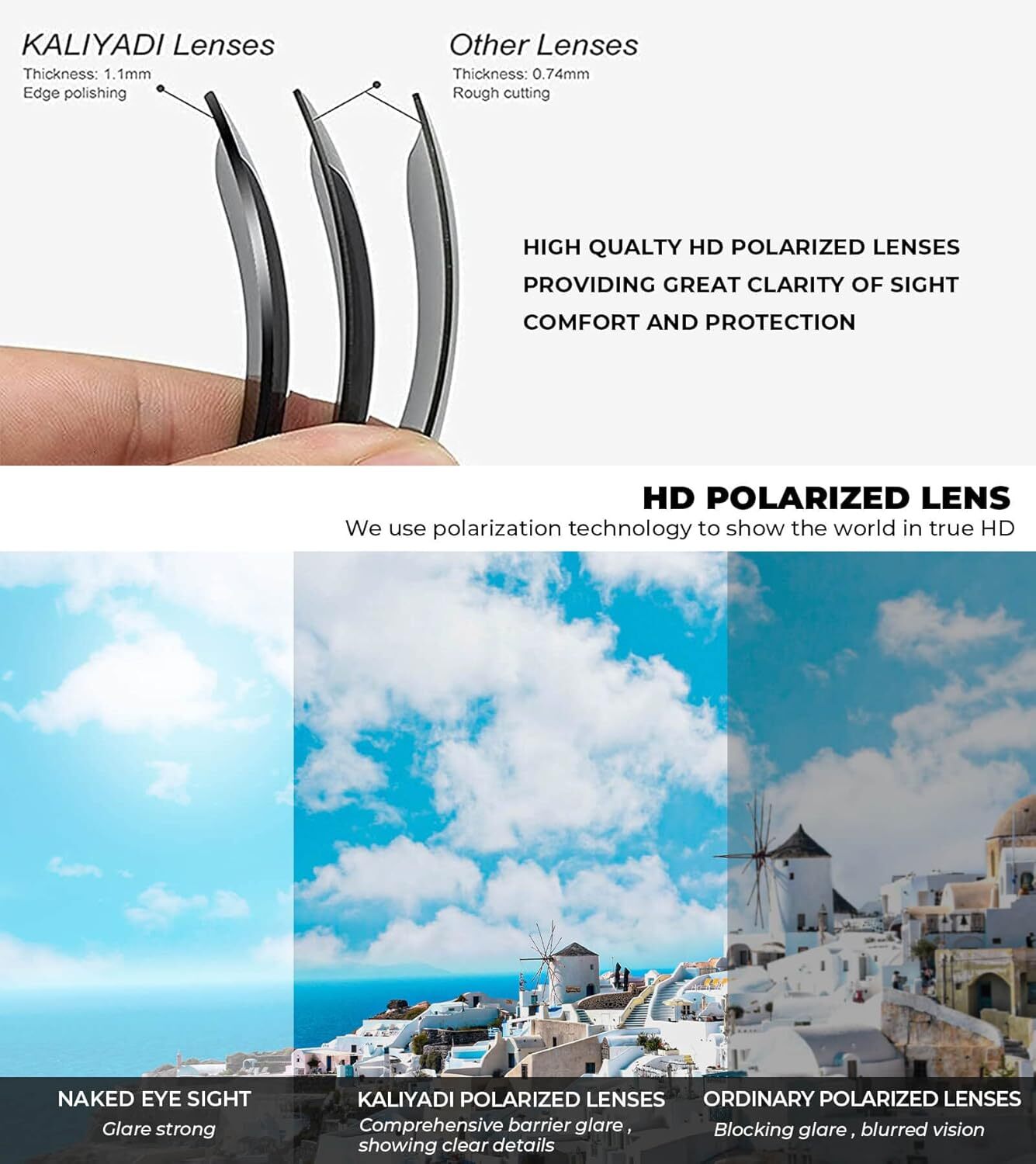Designer sunglasses Polarized Sunglasses for Men Lightweight Sun Glasses with UV Protection for Driving Fishing Golf
